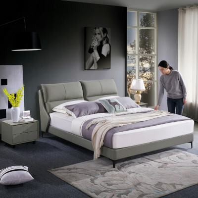 Luxus Schlofzëmmer Miwwelen Bett 2x Nuetsdësch Set Better Hotel Miwwelen 3 Stéck Polster