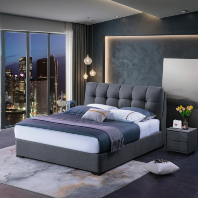 Bett Design Luxus Duebel Hotel Better Ehe Schlofzëmmer Blo Stil Wäiss