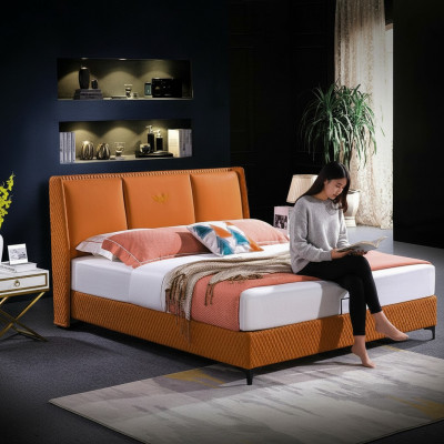 Bett Këssen Orange Luxus Duebel Hotel Better Lieder Schlofzëmmer 180x200