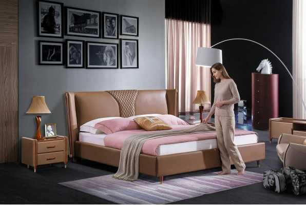Bett Gepolstert Bëlleg Miwwelen Schlofzëmmer Duebelbett Luxus Better