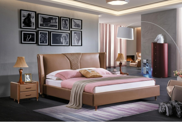 Bett Gepolstert Bëlleg Miwwelen Schlofzëmmer Duebelbett Luxus Better