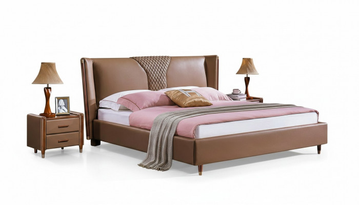 Bett Stoff 2x Nuetsdësch 3-teil. Schlofzëmmer Set Miwwelen Modern Luxus Better