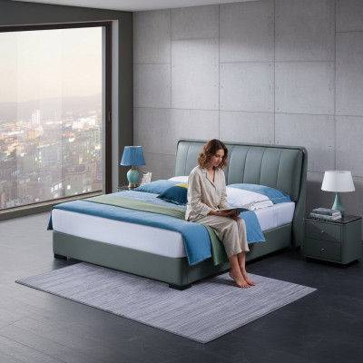 Luxus Schlofkummer Miwwelen Bett 2x Nuetsdësch Set Better Hotel Miwwelen 3tlg. Neit