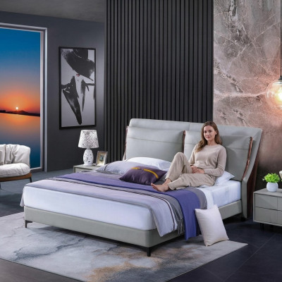 Holzbett Bett Duebelbett Luxus Miwwelen Schlofzëmmer Hotel 180x200cm Better Lieder