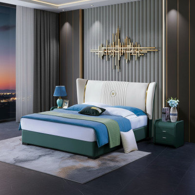 Holz Design Bett Luxus Duebel Ehe Hotel Modern Gestall Schlofzëmmer