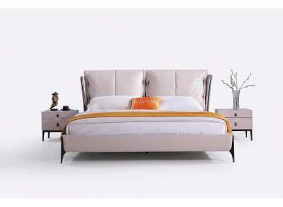 Bett Lieder 2x Nuetsdësch 3 Stéck Schlofzëmmer Set Miwwelen Modern Luxus Better