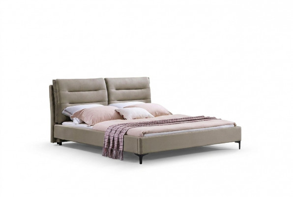 Miwwelen Better Duebelbett Schlofkummer Luxus Duebelbett Beige Hotel Ariichtung