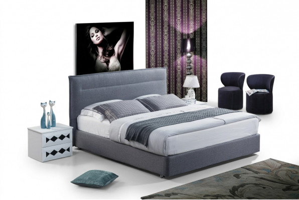 Luxus Boxspringbett Stof Hotel Blo Biedem Schlofkummer Miwwelen Design Duebel.