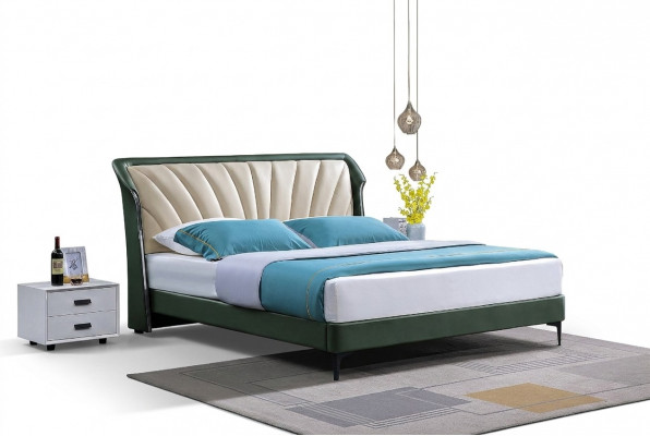 Bettgestell Stoff Miwwelen Luxus Modern Better Bett Textil Schlofzëmmer Design Neit