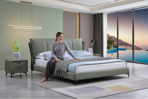 Bett Lieder 2x Nuetsdësch 3 Deeler Schlofzëmmer Set Miwwelen Modern Luxus Better Nei
