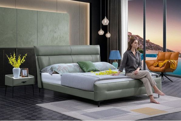 Komplett Bett Gréngt Liederbett Better Luxus Design Schlofzëmmer Miwwelen 180x200