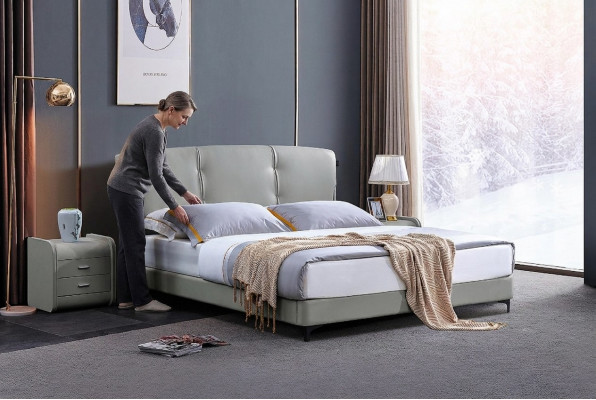 Luxus Schlofzëmmer Bett Klassesch Better Miwwelen Modern Miwwelen Bettgestell Beige
