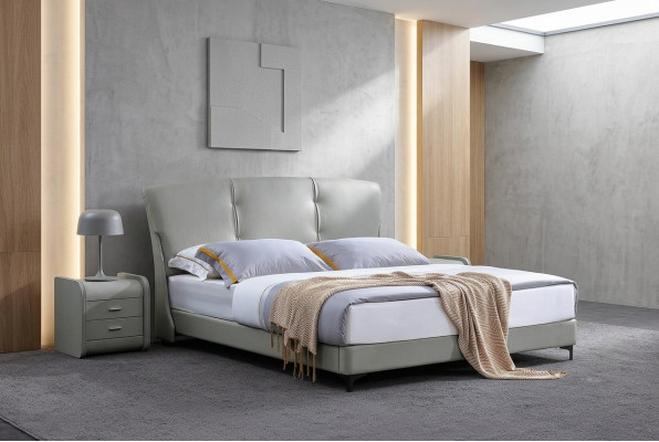 Luxus Schlofzëmmer Bett Klassesch Better Miwwelen Modern Miwwelen Bettgestell Beige