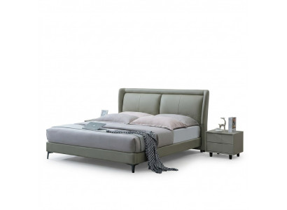 Duebelbett Schlofzëmmer Better Luxus Miwwelen Duebel Bett Beige Hotel Ariichtung