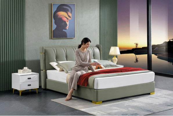 Duebelbett Beige Miwwelen Better Schlofzëmmer Duebel Bett Beige Hotel
