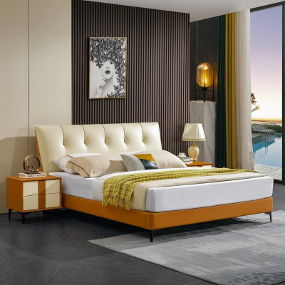 Designer Bett Orange Lieder Hotel Kënscht-Lieder Better Duebel Schlofzëmmer