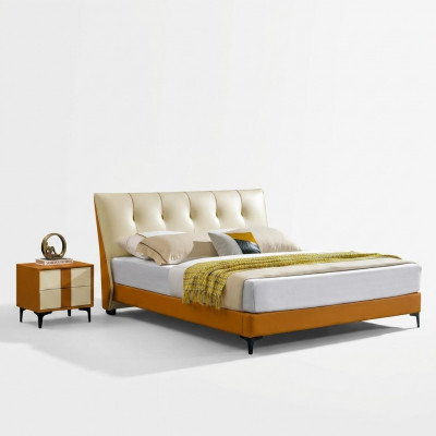 Designer Bett Orange Lieder Hotel Kënscht-Lieder Better Duebel Schlofzëmmer