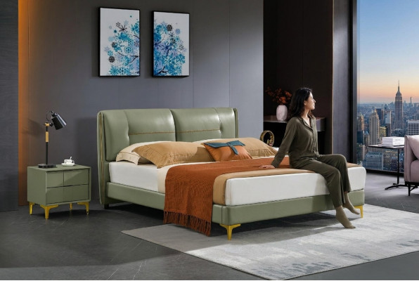 Schlofkummer Bett 3 Nuetsdëscher tlg. Set Design Luxus Better Holz Duebelbett