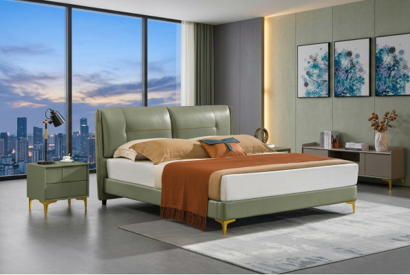 Schlofkummer Bett 3 Nuetsdëscher tlg. Set Design Luxus Better Holz Duebelbett