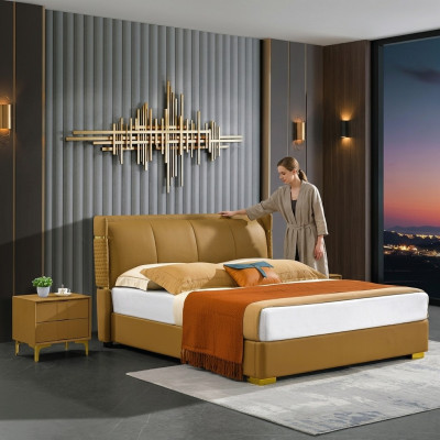 Schlofzëmmer Bett Polsterbett Duebelbett Better Grouss Design Luxus Duebel