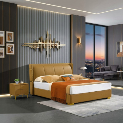 Schlofzëmmer Bett Polsterbett Duebelbett Better Grouss Design Luxus Duebel