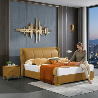 Schlofzëmmer Set Bett Nuetsdësch Design Modern Better Grupp Lieder