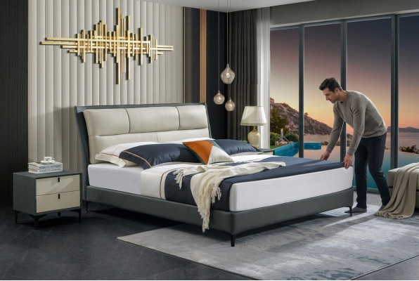Bett Schlofkummer Sets Designer Luxus Better Komplett Set 2x Nuetsdësch