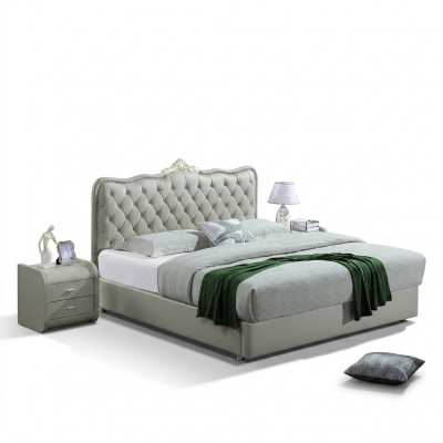 Duebelbett Schlofzëmmer Better Luxus Miwwelen Duebel Bett Chesterfield Barock Stil
