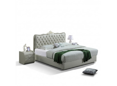 Duebelbett Schlofzëmmer Better Luxus Miwwelen Duebel Bett Chesterfield Barock Stil