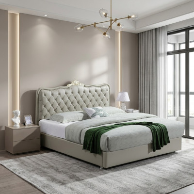 Liederbett Schlofzëmmer Komplettbett 3 Deeler Garnitur Hotel Sets Nuetsdëscher.
