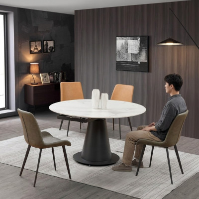 Iesszëmmer Design Miwwel Stullgrupp Dësch Set mat 4 Lehn Still Garnitur Nei
