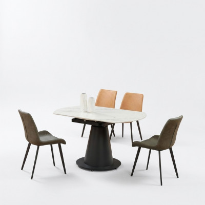 Iesssaz Iessdësch 4 x Stull Set Dësch Iessgrupp 5 Stéck Dëscher
