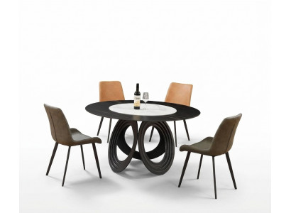 Komplett Set Iessdësch 4x Still Iesszëmmer Set Iess Grupp Holz Dësch