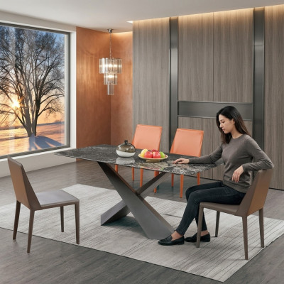 x Been Sailen Dësch Iesszëmmer Dëscher 180x90 Luxus Design Miwwelen Marmer