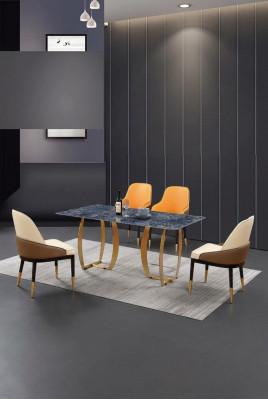 Iesszëmmer Set Iessdësch 4x Stull Garnitur Dësch Grupp 5 Stéck Set Komplett