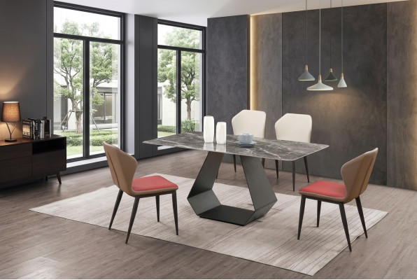 Komplett Set Iessdësch 4x Still Iesszëmmer Set Iess Grupp Dësch Dëscher