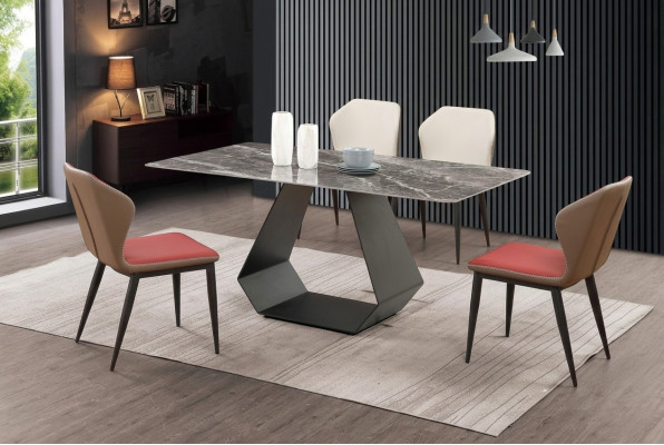 Modernt Iessdësch Dësch Marmor Dëscher 180x90 Iesszëmmer Luxus Miwwelen Design Nei.