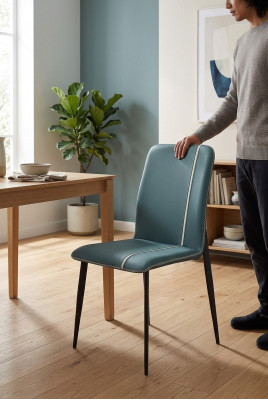 Stull Läinen Design Textil Polster Still Wunnzuëmmer Iesszëmmer Nei 1x Läinstull