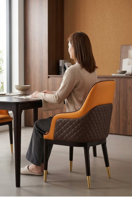 Modernen Sesselfauteuil 1x Iesszëmmer Fernseher Deko Lounge Sëtz Polstersëtzstull