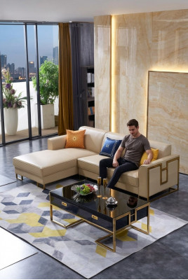 Luxus Design Eck Sofa Couch Polstersëtz Lieder Garnitur Wunnlandschaft Italien