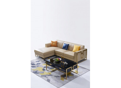 Luxus Design Eck Sofa Couch Polstersëtz Lieder Garnitur Wunnlandschaft Italien
