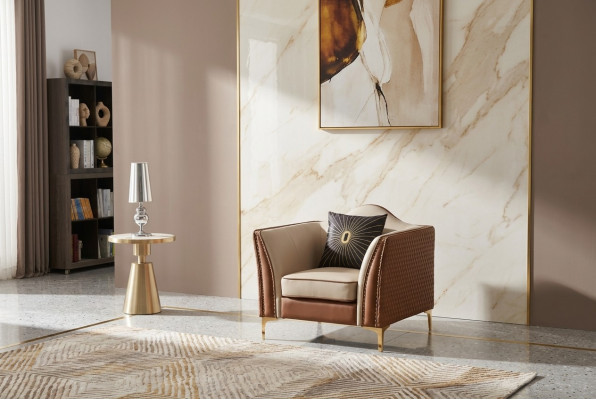 Sëtz Club Lounge Designer Leen Stull Polster Canapé 1-Sëtz Televisioun Nei
