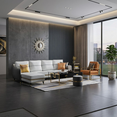 Wunnlandschaft Ecksofa L Form Deko Sessell Set Garnitur Modern Sofa Lieder
