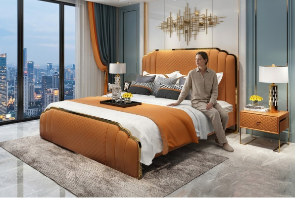 Bett Këssen Design Luxus Hotel Duebel Better Bestietnes Schlofzëmmer 180x200cm