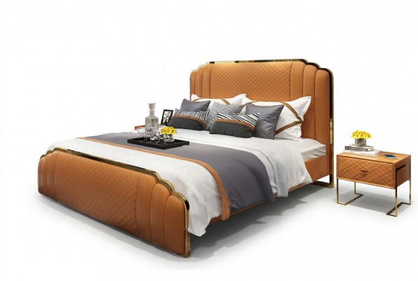 Bett Këssen Design Luxus Hotel Duebel Better Bestietnes Schlofzëmmer 180x200cm