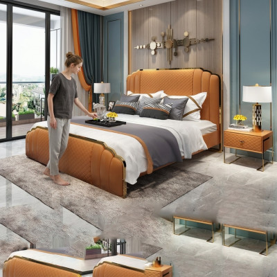 Design-Liederbett Schlofkummer 3-tlg. Set 2x Nuetsdësch Better Luxus Miwwelen