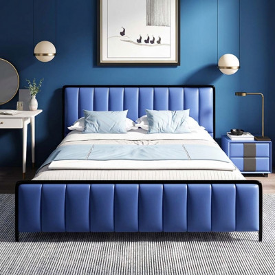 Klassesch Bett Duebelbett Bett 2x Nuetsdëscher Holz Design Neit Better 3-Deeler-Set