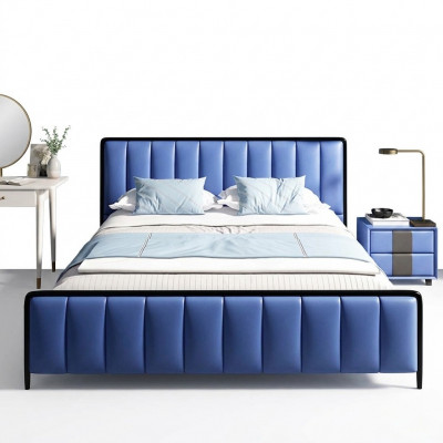 Klassesch Bett Duebelbett Bett 2x Nuetsdëscher Holz Design Neit Better 3-Deeler-Set