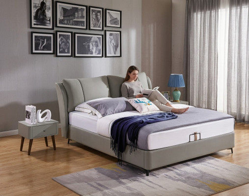 Bett 2x Nuetsdësch 3 tlg. Schlofzëmmer Set Design Modern Luxus Better Grupp Nei