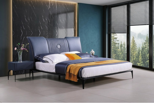 Schlofkummermiwwelen 3-deeleger Set Hotelbett + 2 Nopeschtstëscher Héichglanz Better Italien